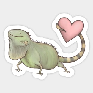 Iguana Love You Sticker